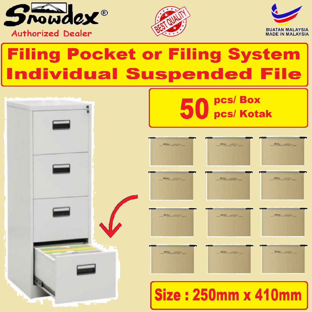 Snowdex Cabinet Filing System (INDIVIDUAL) Suspended File Suspension ...