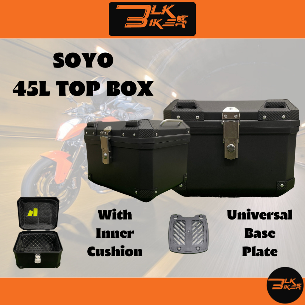SOYO Motorcycle Top Box 45 Liter Box Motor 45L Lc135 Y15zr Waterproof ...