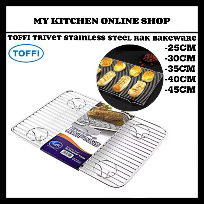 TOFFI Stainless Steel Trivet /Wire Mesh / Cooling Net / Rack / Bread ...