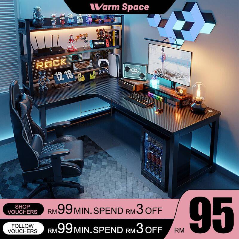 Gaming Table L Shape Table Meja Gaming High Quality Home Office Table ...