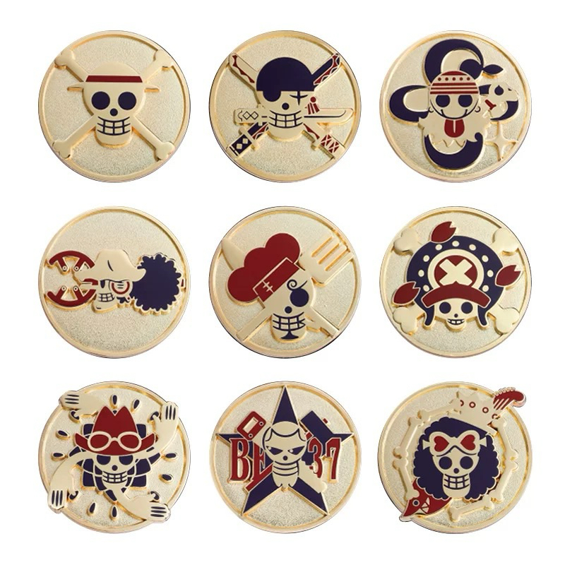 TOEI ANIMATION One Piece Metal Badge Collection Blind Box | Shopee ...