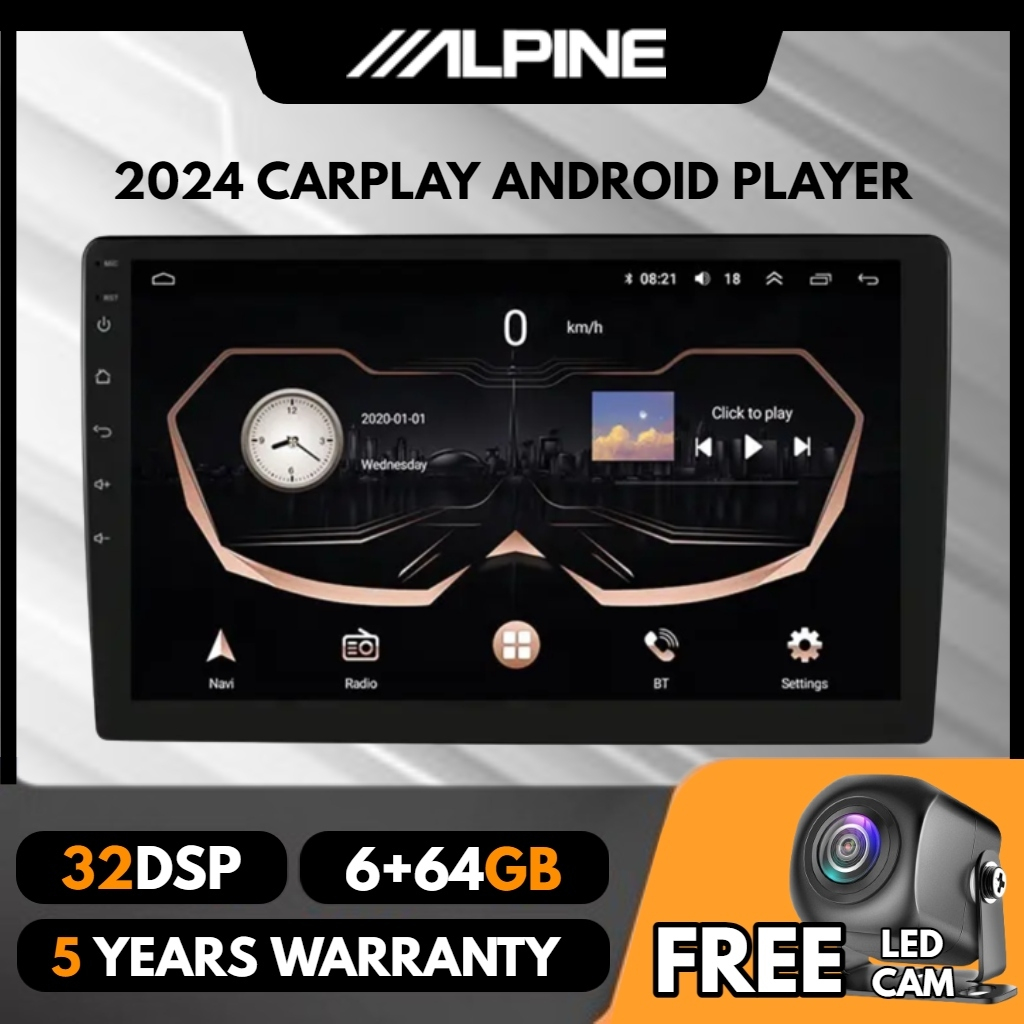[6GB RAM+64GB ROM]2024 Newest Alpine Style Android Player 9