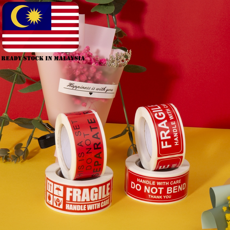 Handle Care Fragile Warning Stickers Handle Drop - Australia
