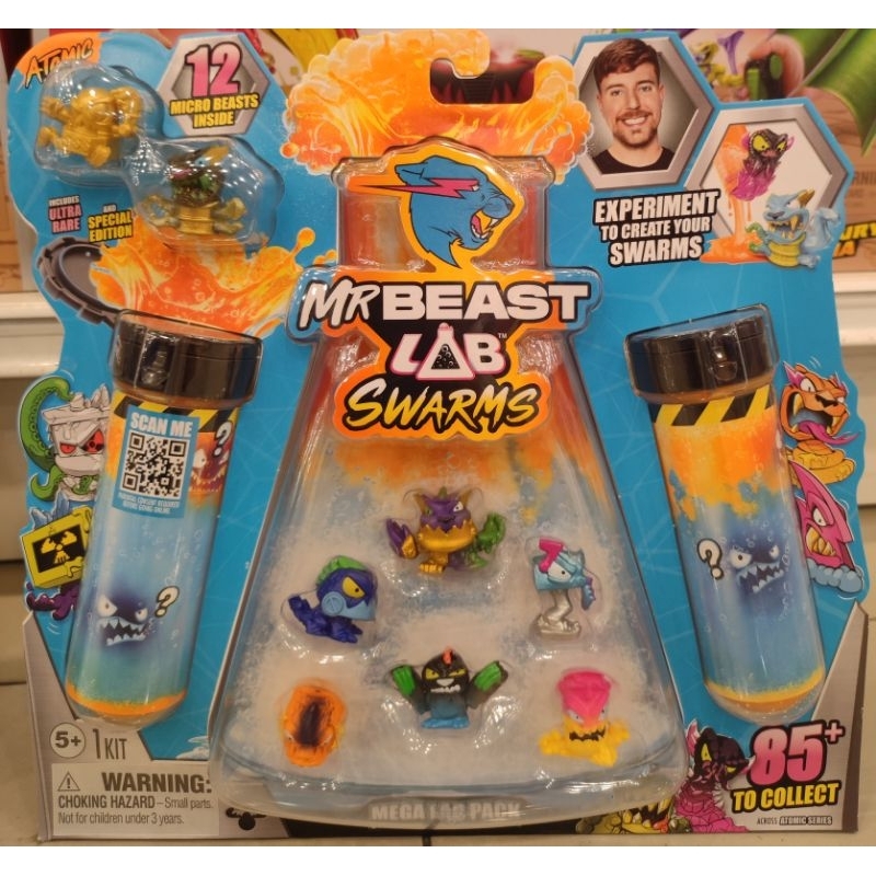 Mr Beast Lab Swarms Mega Lab Pack Assorted 12 Micro Beast Inside ...