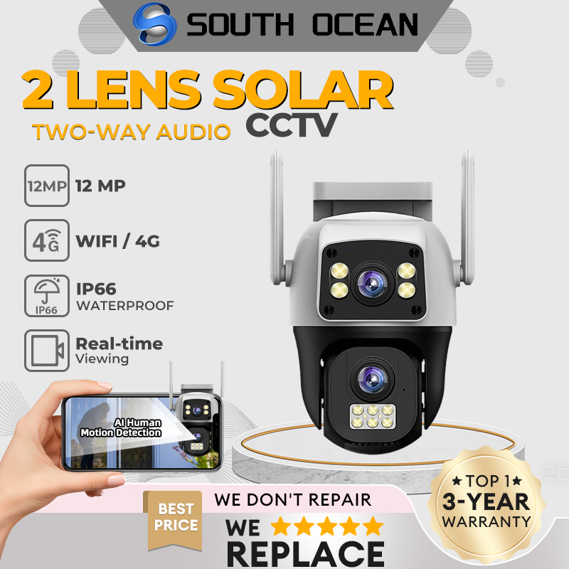 South Ocean 8MP Dual Lens Dual Screen CCTV Wireless WiFi Waterproof ...