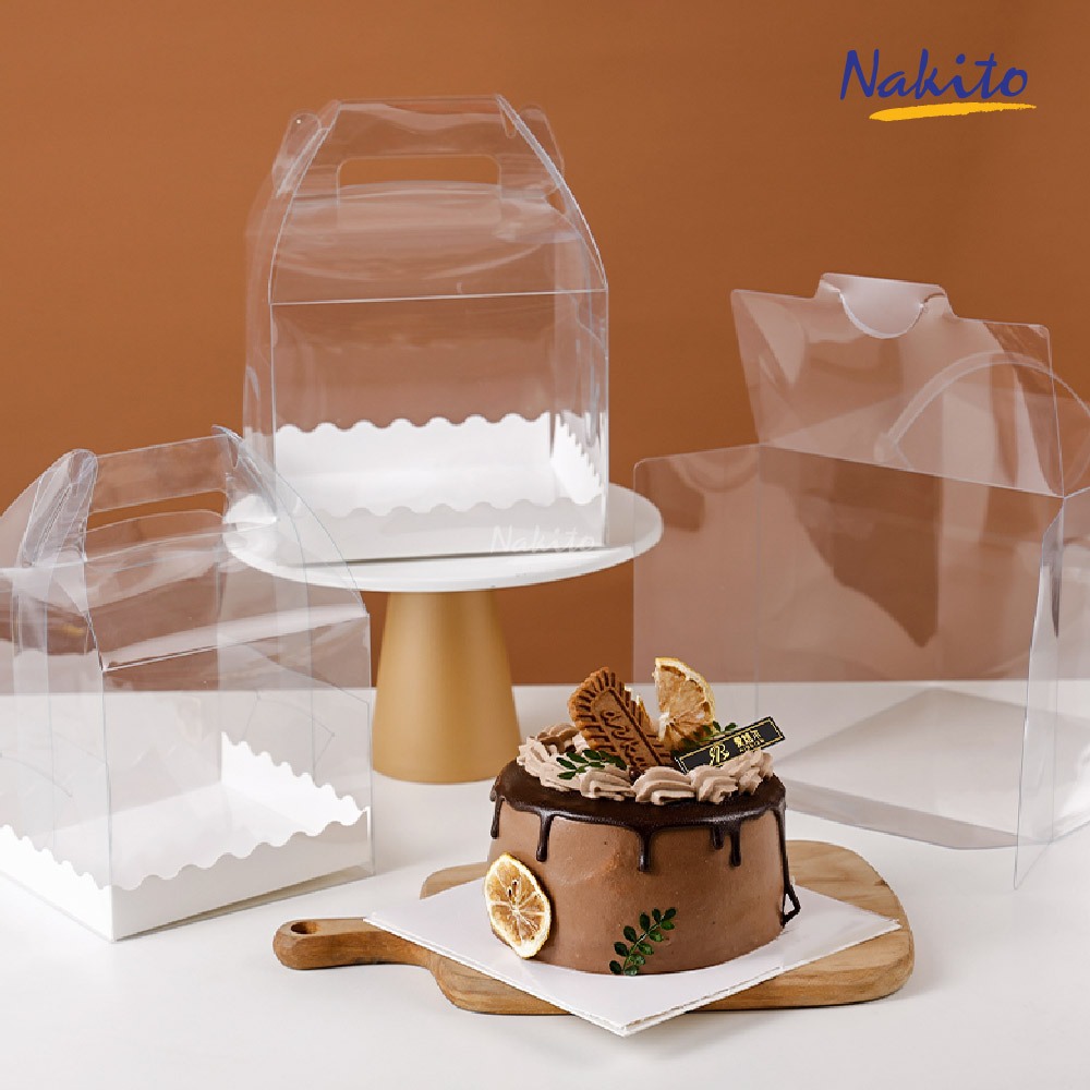 【10pcs】4/5/6 Inch Clear Board Packaging Portable Pastry Mousse Cheese ...