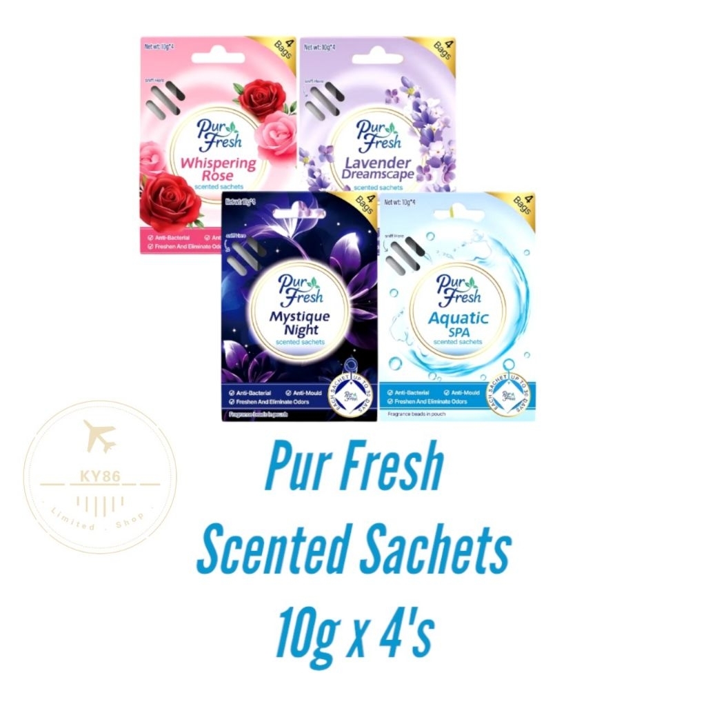 Pur Fresh Scented Sachets 10g x 4’s Long-lasting Fragrance Air ...