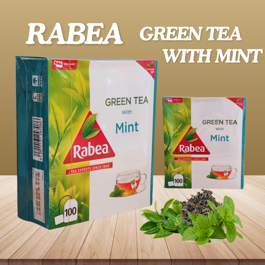 Rabea Green Tea with Mint/Green Tea/Organic/Natural/100Pcs /25Pcs ...