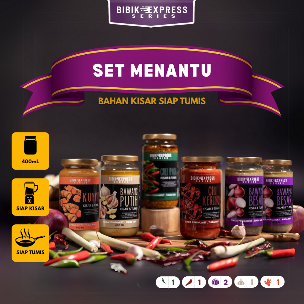 BIBIK EXPRESS SET MENANTU Ready-to-Fry Kisar Material Large Garlic ...