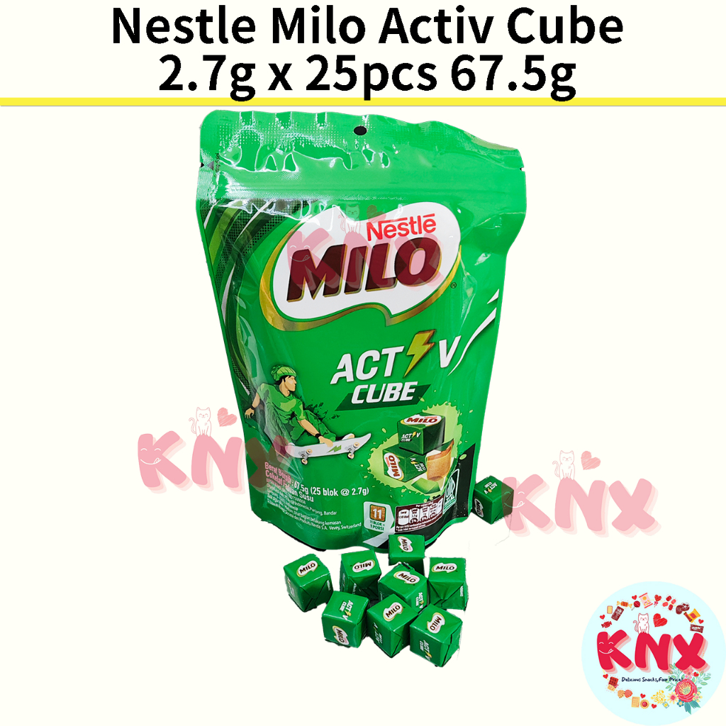Nestle Milo Activ Cube 2.7g x 25pcs 67.5g Milo Cube | Shopee Singapore