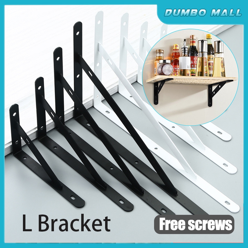 Wall Shelf L Bracket Heavy Duyt DIY Wall Mount Shelving Metal Support ...