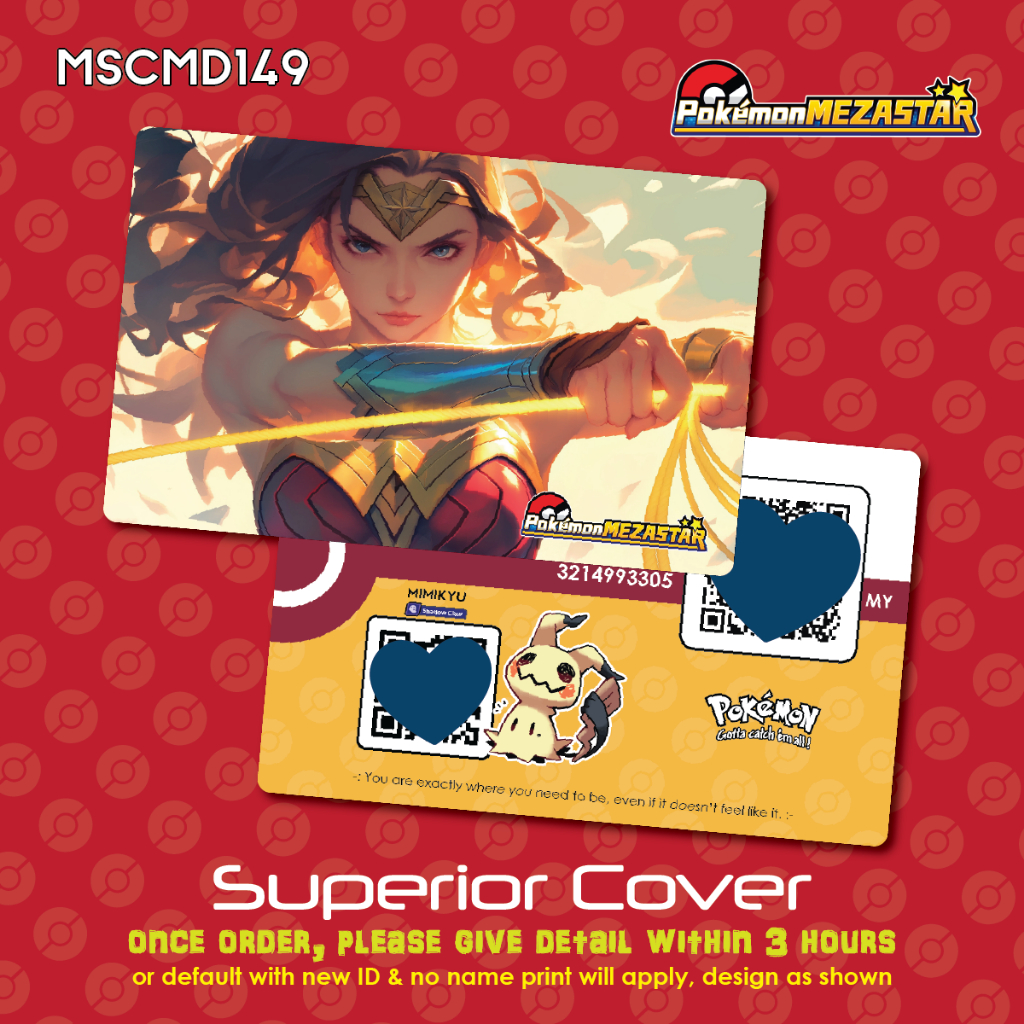 MEZASTAR | 2nd Gen-Marvel-DC | Custom Trainer ID PVC CARD | Pokemon ...