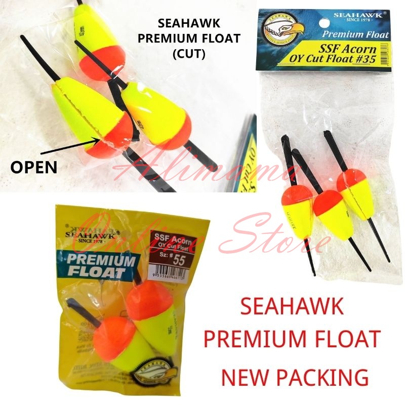 NEW SEAHAWK PREMIUM FLOAT SSF ACORN OY CUT FLOAT 25MM-65MM FISHING LURE ...