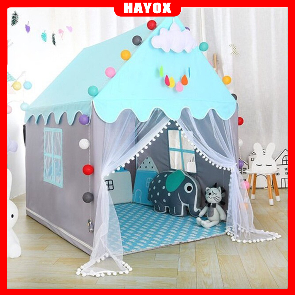 112*112*114cm Large Baby Play Tent Adventure Game Tent Indoor Outdoor Garden Big Playhouse for Kids