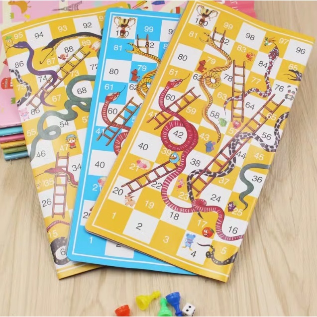 Board Games Paper Snake Ladder Flying family game | Shopee Singapore