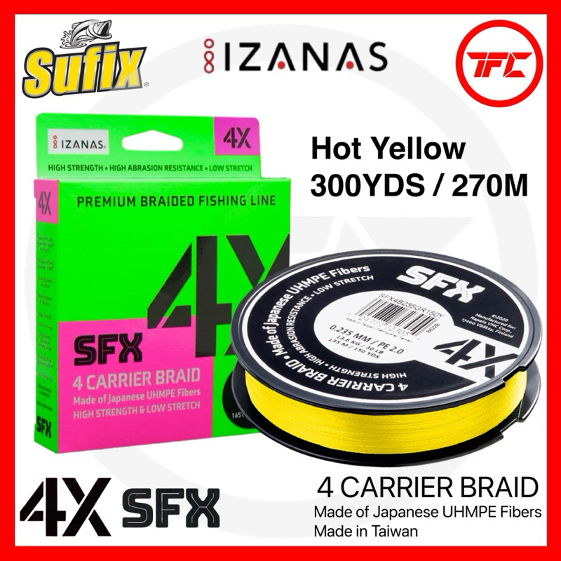 Sufix Tresses SFX 4 Carrier Braid - Tresse carnassier