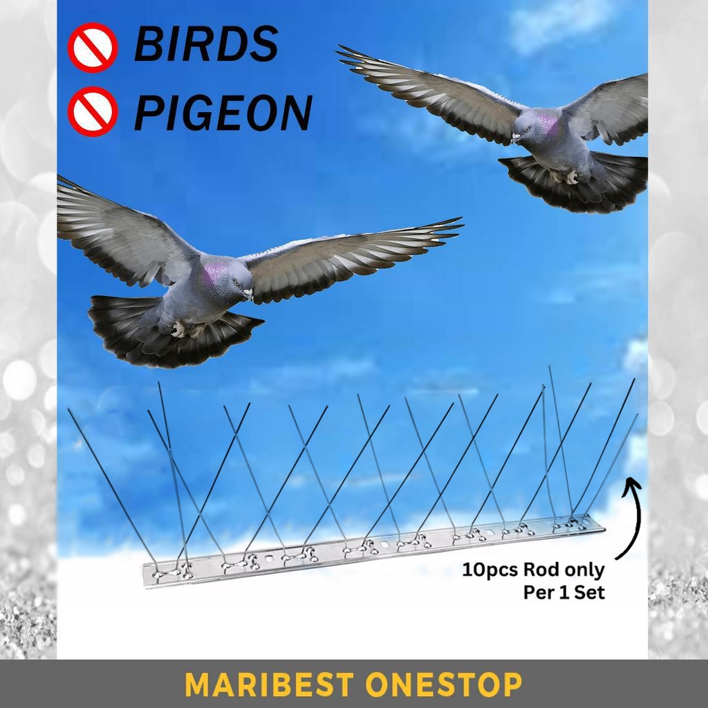33CM BIRD SPIKES STAINLESS STEEL ANIMAL REPELLER CHASE BIRDS REPELLENT ...