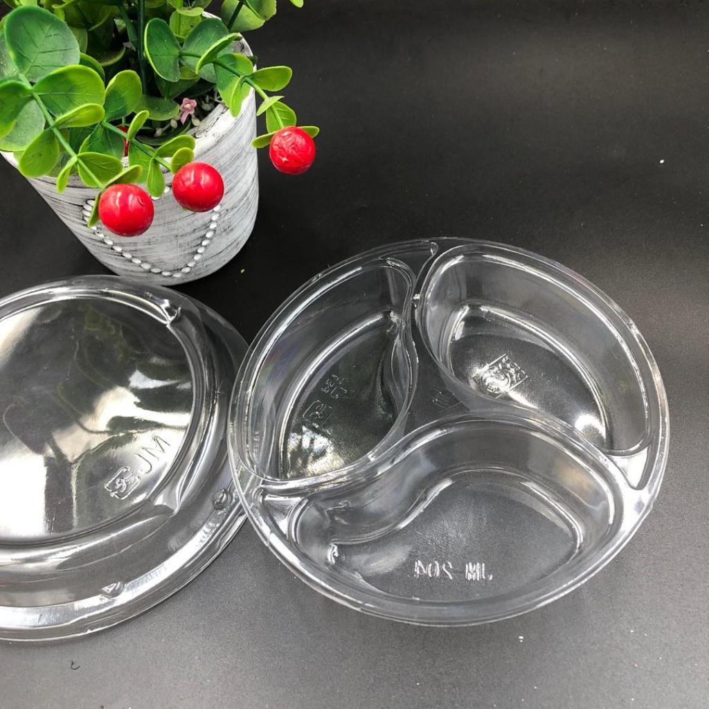 JM204 3 Cavity Container (TRANSPARENT) Bekas Kuih Raya/Biskuit Plastic ...