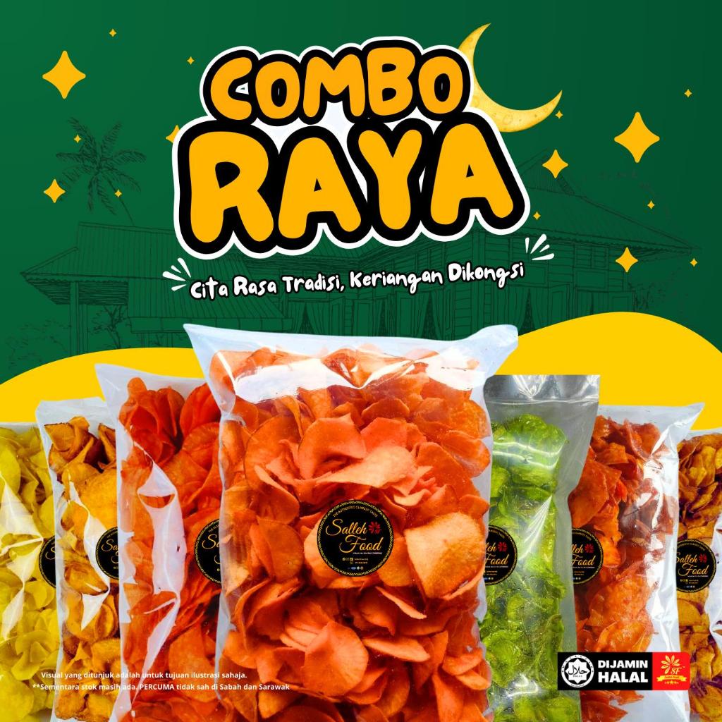 RAYA COMBO Kerepek Ubi Variasi Kerepek Ubi 400g - 450g | Shopee Singapore