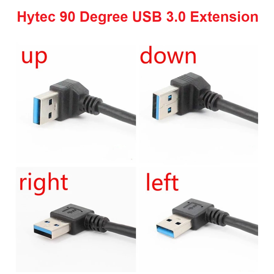 Hytec 90 Degree Angle Bending Super Speed USB 3.0 Male to Female ...