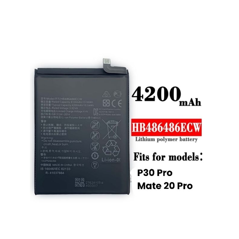 BATTERIA Adatta per HUAWEI MATE 20 PRO LYA-L09, P30 PRO VOG-L29 AL00 HB486486ECW 8596311010576