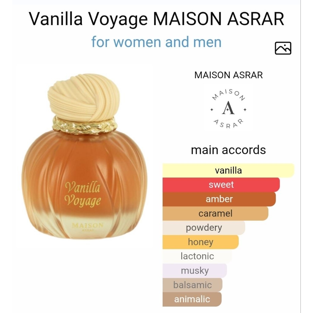 Perfume Vanilla Voyage EDP By Maison Asrar 100ml Maison Asrar