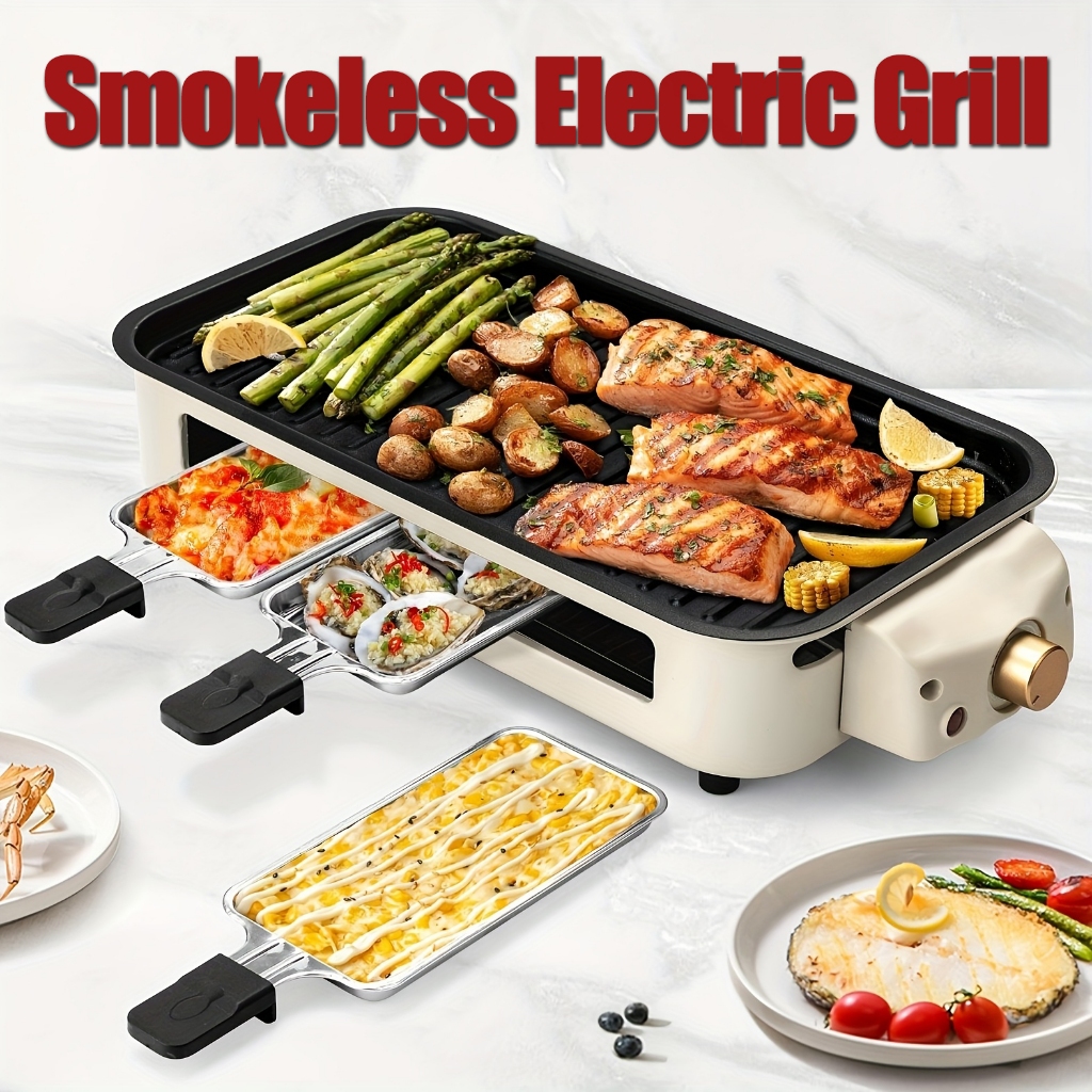 Smokeless Electric Grill Indoor Grill With Removable Non-Stick Plate ...