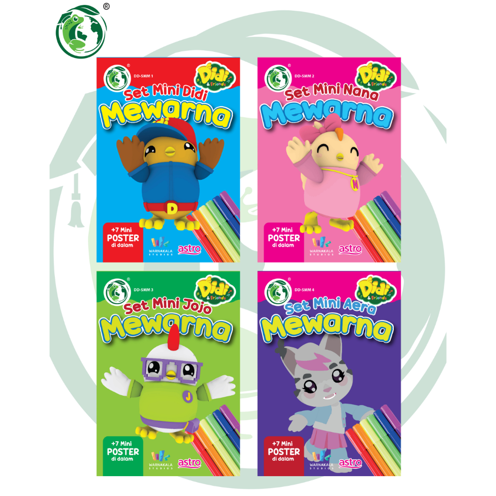 TOAD BOOKS : SET MINI MEWARNA DIDI AND FRIENDS | Shopee Singapore