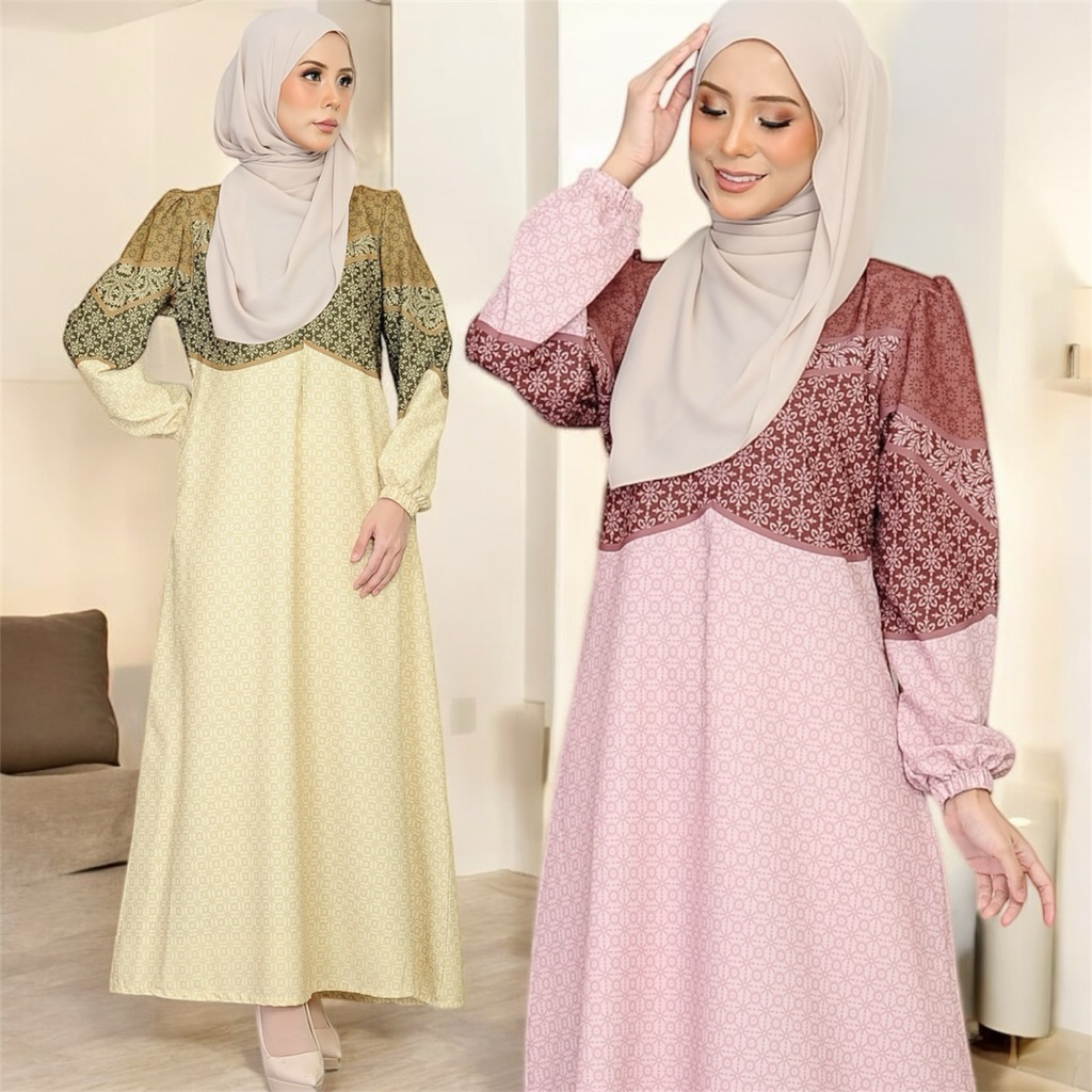 SONGKET PATTERN DRESS ROBE JUBAH SONGKET JUBAH MUSLIMAH | Shopee Singapore