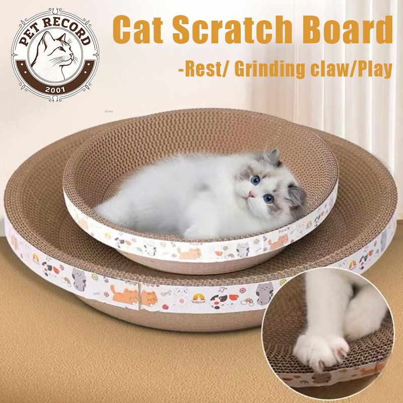 Oval Shape Pet Cat Scratch Board | Bed Mat Claws Care | Pet Cat ...