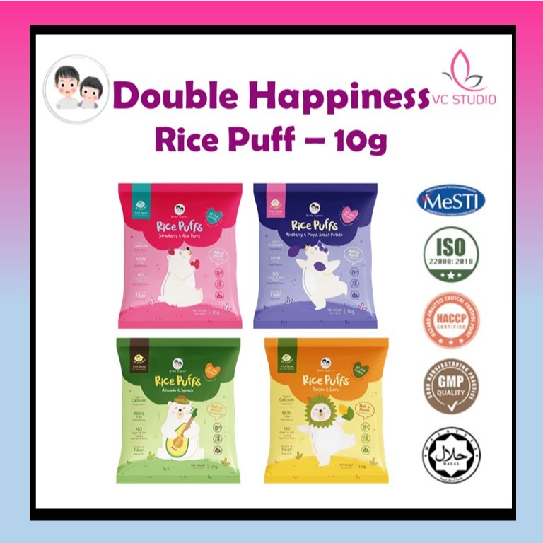 Double Happiness Baby Rice Puffs Snacks: Nutrient-Rich, Easy to Digest ...