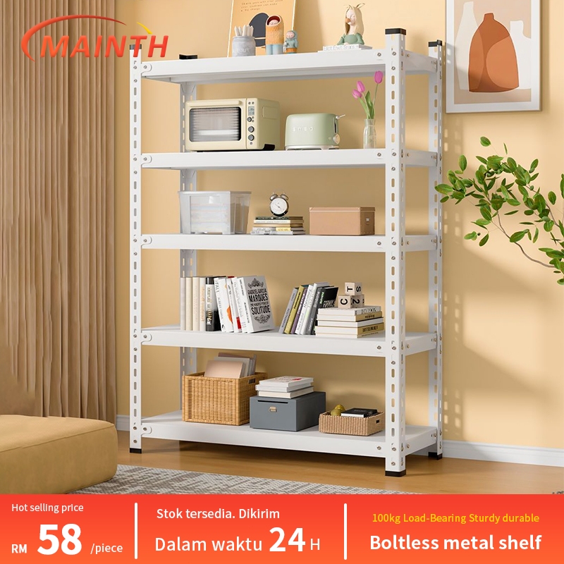 [Mainth] Adjustable Boltless Rack metal shelf Heavy Duty Storage Rak ...