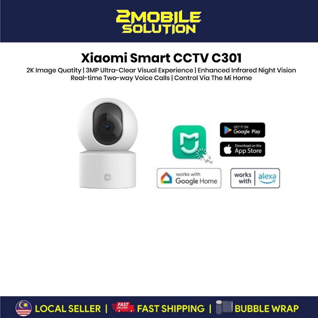 Xiaomi Smart Camera C301 2K+3MP/night vision/360 horizontal view/human ...