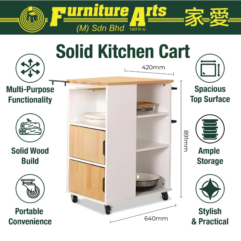 Kitchen Ultility trolley/ Storage unit for kitchen/ Working trolley ...