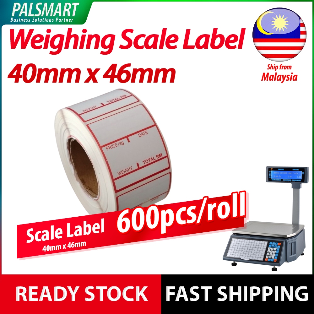 40mm x 46mm KG Scale Label Stickers (600pcs / roll) | Shopee Singapore