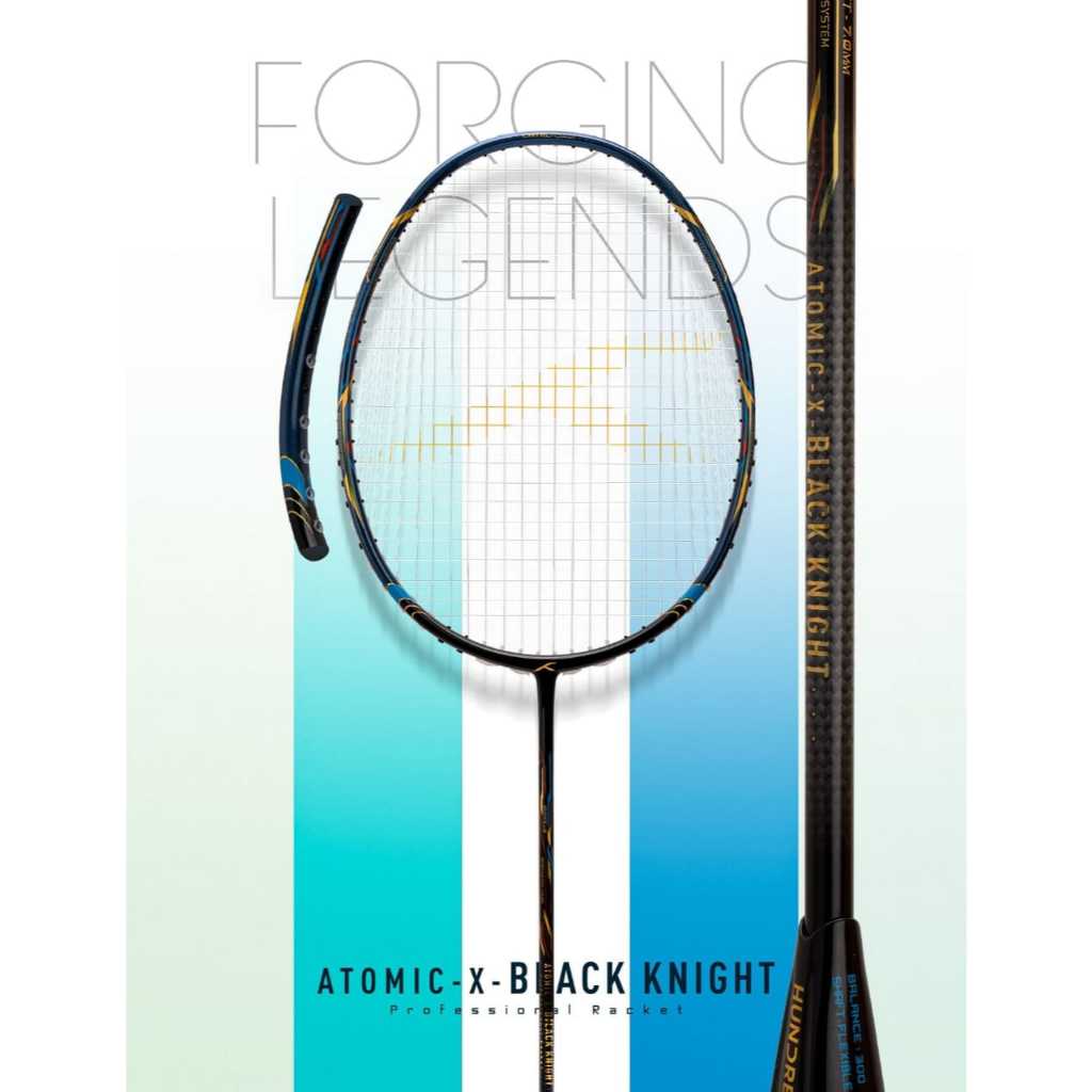 HUNDRED ATOMIC X BLACK KNIGHT BADMINTON RACQUET (Sportsclick) | Shopee ...