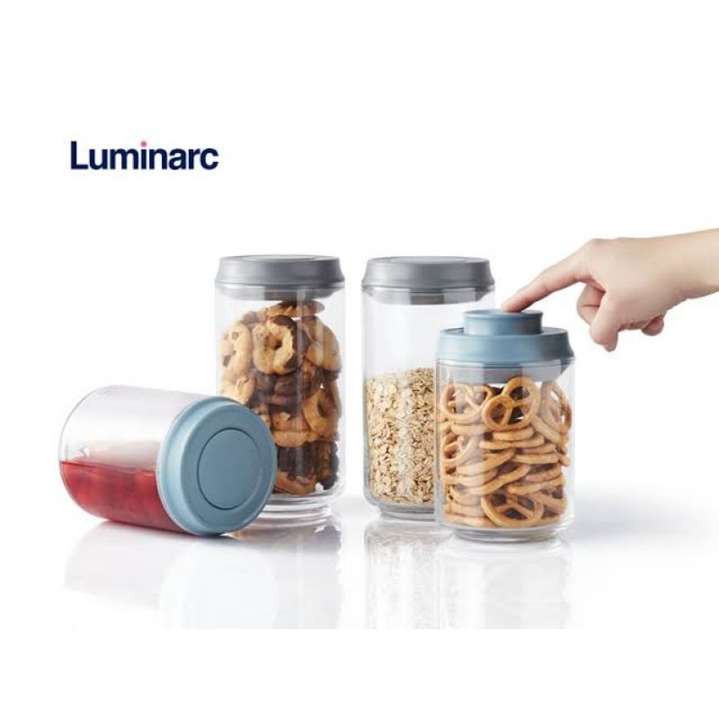 Luminarc Pot Lock Glass Jar ( 800ml x 2 in a BOX ) | Shopee Singapore
