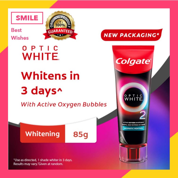 Colgate Optic White O2 Oxygen Whitening Aromatic Menthol Toothpaste ...
