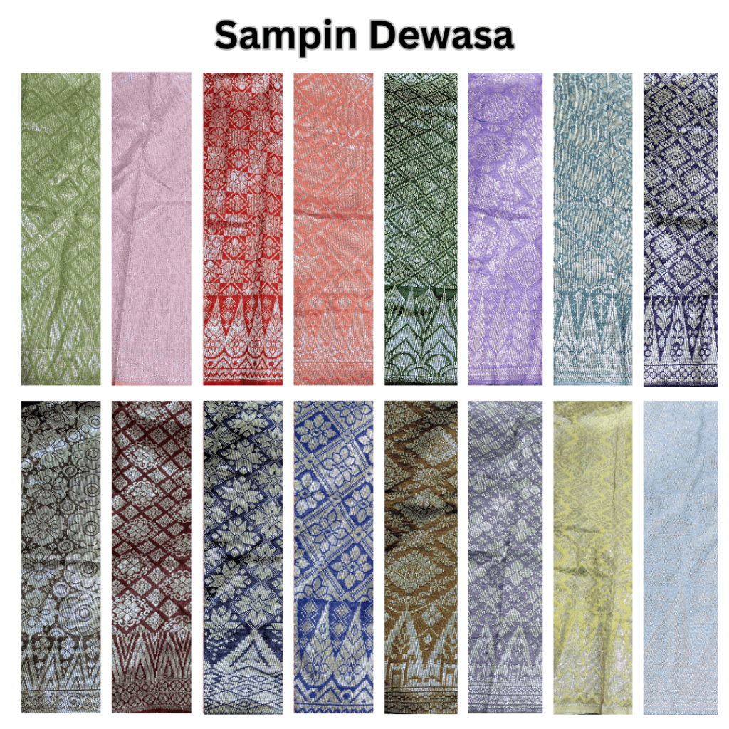 Sampin Raya Tenun Sampin 2Meter Multi Colors Siap Jahit | Shopee Singapore