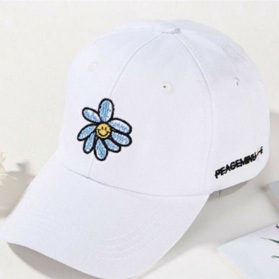Viral Cotton Cap Daisy Flower Fashion Cap Topi Bunga Daisy Cantik ...