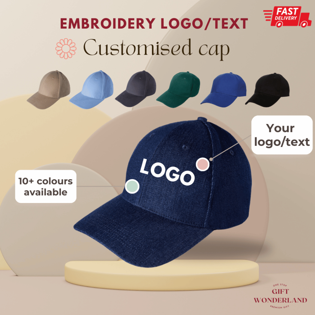 Personalised Customised Cap with embroidery LOGO | Shopee Singapore
