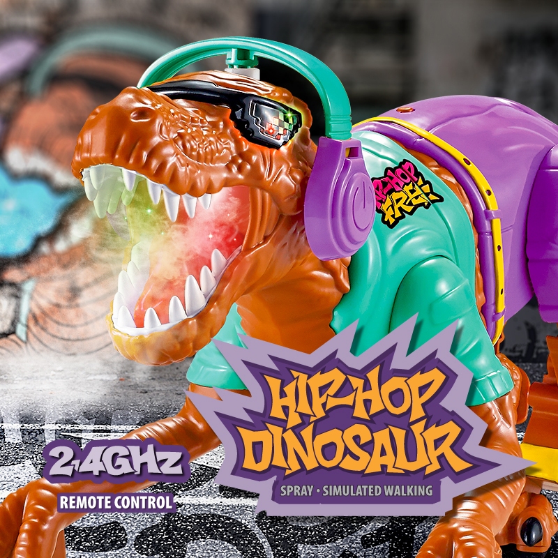 2.4 RC Dinosaur With Spray Hip-hop Dinosaur Model Acousto-optic ...