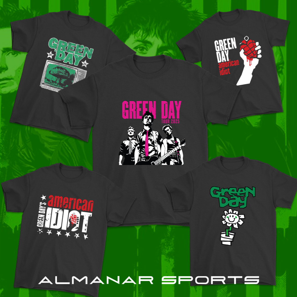 Green Day ツアーTバンT2025 グリーンデイTシャツ 黒L Green Day Greenday Band Concert In KL 2025 Tshirt 100% Cotton