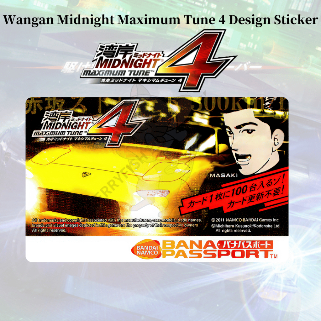 Banapassport Blank Card and Wangan Midnight Maximum Tune Sticker