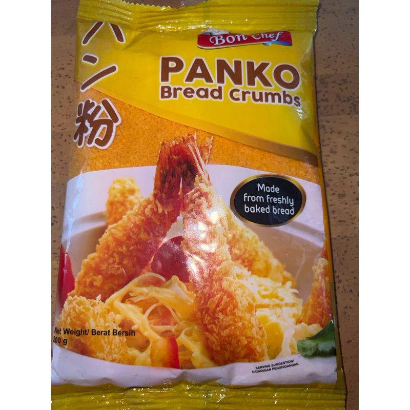 serbuk roti golden PANKO BREAD CRUMBS BON CHEF 200g | Shopee Singapore