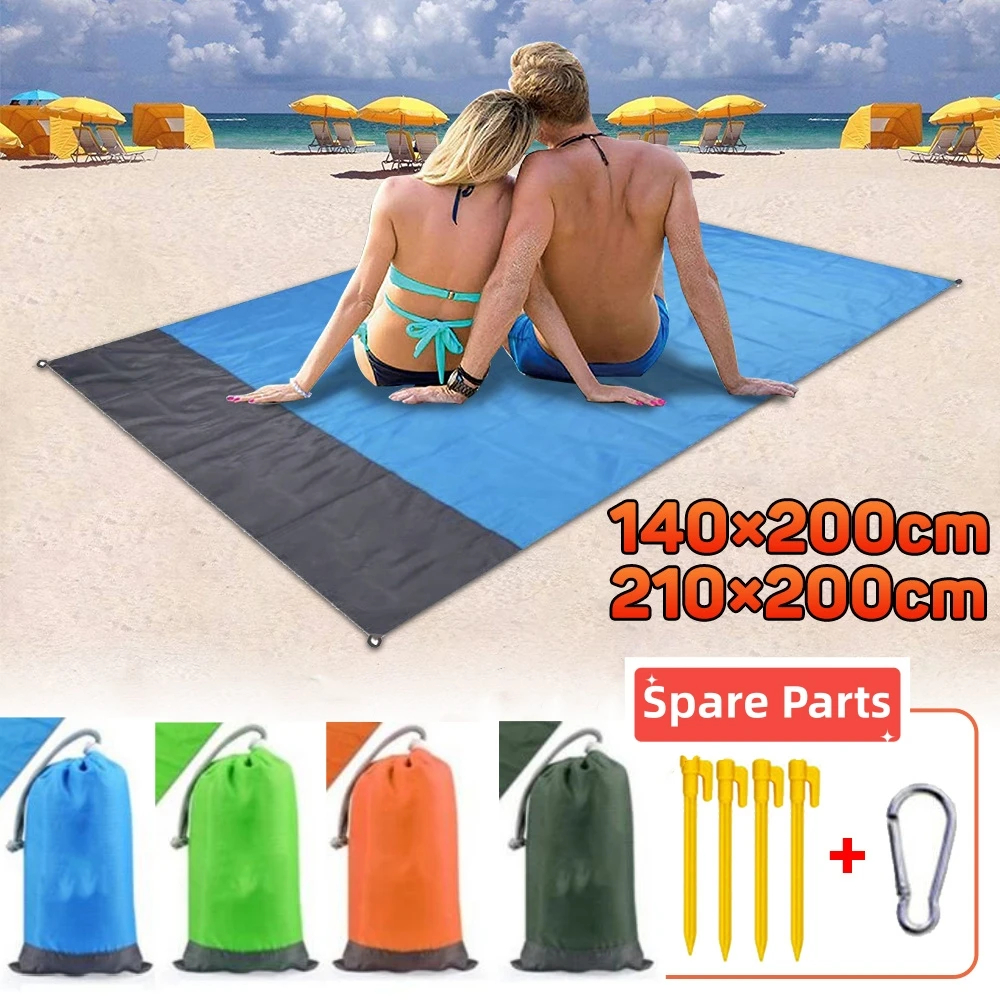 Waterproof Pocket Beach Blanket Folding Camping Mat Mattress Portable ...