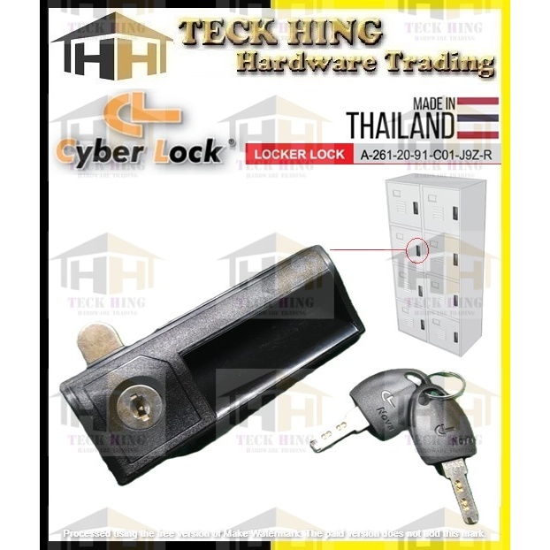 CYBER LOCK Cupboard Lock Metal Locker Lock (3216-20-91-R) | Shopee ...