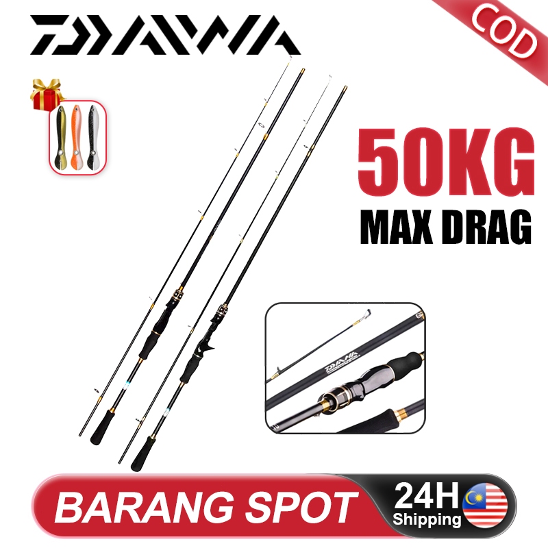 DAIWA Fishing Rod Carbon Fiber Spinning Casting Joran Pancing Ultra ...