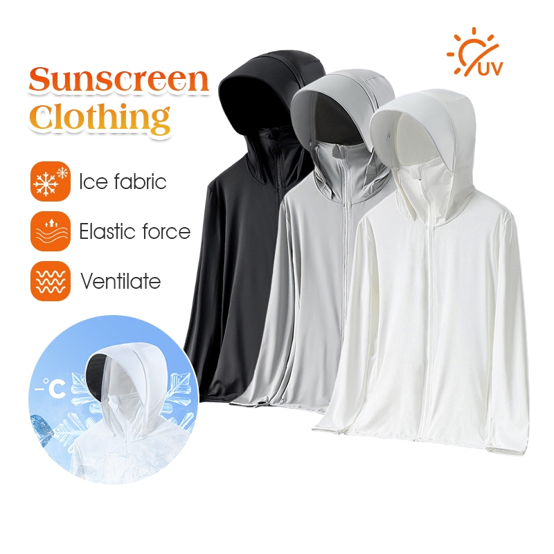 Summer New Ice Silk UV Protection Sunscreen Clothing Sunblock Jacket ...