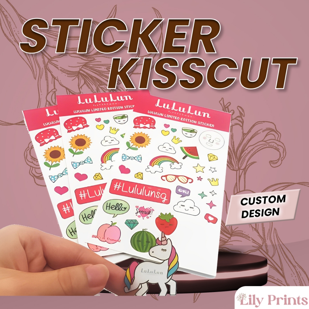 Per sheet Custom sheet sticker + kiss cut \ custom design sheet print ...